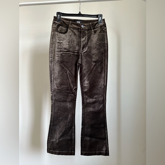 NWOT Paige women’s colette Flared Velvet Pants brown - Picture 2 of 9